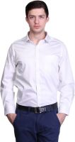 Priknit Men's Solid Formal White Shirt