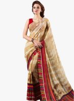 Roop Kashish Beige Printed Saree