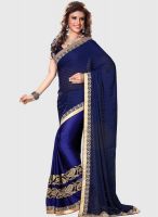 Roop Kashish Blue Embroidered Saree