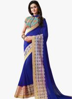 Roop Kashish Blue Embroidered Saree