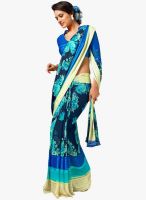 Roop Kashish Blue Printed Saree