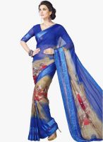 Roop Kashish Blue Printed Saree