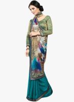 Roop Kashish Blue Printed Saree