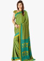 Roop Kashish Green Printed Saree