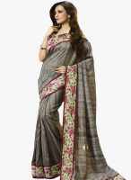 Roop Kashish Grey Printed Saree