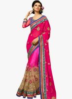 Roop Kashish Magenta Embroidered Saree