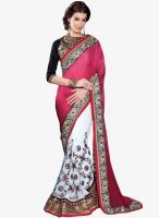 Roop Kashish Pink Embroidered Saree