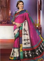 Roop Kashish Pink Printed Sarees