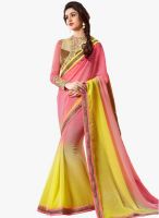 Roop Kashish Pink Solid Saree