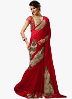 Roop Kashish Red Embroidered Saree