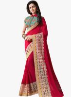 Roop Kashish Red Embroidered Saree