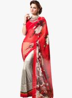 Roop Kashish Red Printed Saree