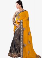 Roop Kashish Yellow Embroidered Saree