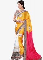 Roop Kashish Yellow Embroidered Saree