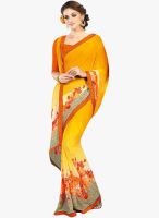 Roop Kashish Yellow Printed Saree