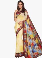 Roop Kashish Yellow Printed Saree