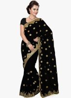 Saree Swarg Black Embroidered Saree With Blouse
