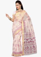 Saree Swarg Off White Printed Saree With Blouse