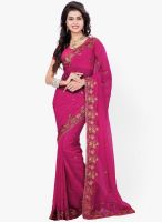 Saree Swarg Pink Embroidered Saree