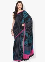 Satya Paul Black Printed Georgette Saree