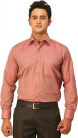 Seven Days Men's Solid Formal Red Shirt