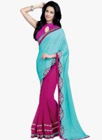 Shonaya Aqua Blue Embellished Saree