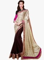 Shonaya Beige Embellished Saree