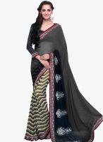 Shonaya Black Embroidered Saree