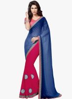 Shonaya Blue Embroidered Saree