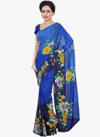 Shonaya Blue Printed Saree