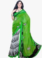 Shonaya Green Embroidered Saree