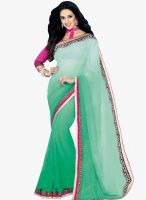 Shonaya Green Solid Saree