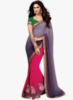 Shonaya Grey Embroidered Saree