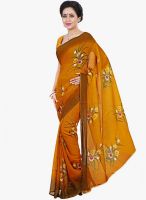 Shonaya Mustard Yellow Printed Saree