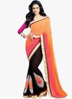 Shonaya Orange Embellished Saree