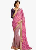 Shonaya Pink Embroidered Saree