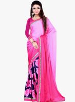 Shonaya Pink Printed Saree