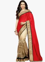 Shonaya Red Embellished Saree