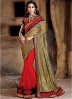 Shonaya Red Embellished Saree