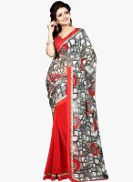 Shonaya Red Printed Saree