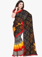 Silk Bazar Black Printed Saree