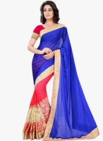 Silk Bazar Blue Embellished Saree