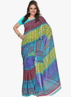 Silk Bazar Blue Printed Saree