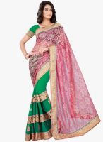 Silk Bazar Green Embellished Saree