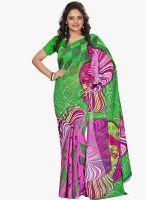 Silk Bazar Green Printed Saree