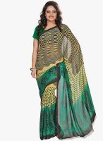 Silk Bazar Green Printed Saree