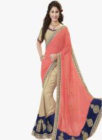 Silk Bazar Pink Embellished Saree