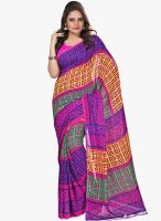 Silk Bazar Pink Printed Saree