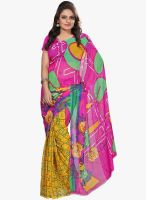 Silk Bazar Pink Printed Saree