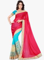 Silk Bazar Red Embellished Saree